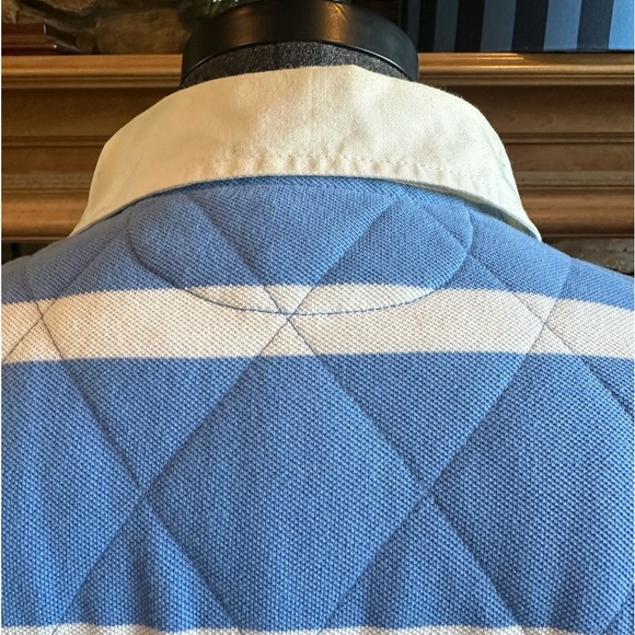 POLO Ralph Lauren Men’s Carolina Blue Striped Rugby Style Knit Shirt - Size XL - Picture 5 of 11